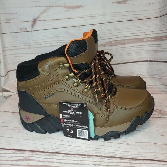 Nature Tex 70 SwissTech Waterproof Maximum Durability Leather Olive Black Boots - Picture 5 of 12